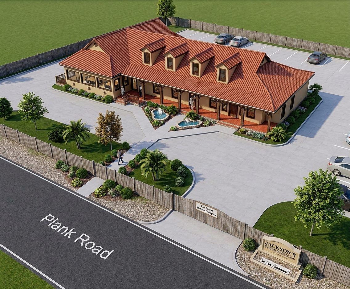 Architectural render of the Greensburg service facility